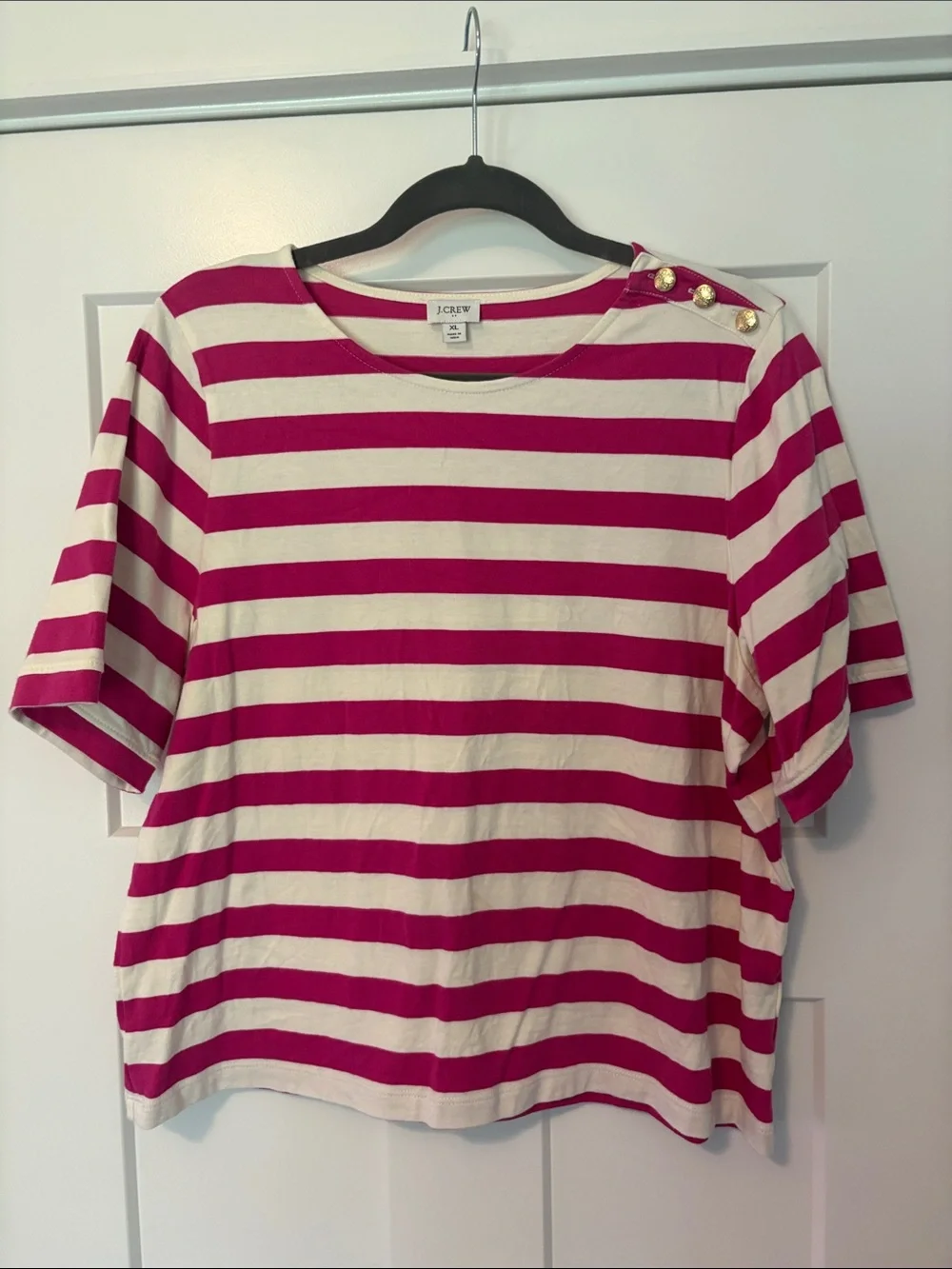 J Crew button detail t shirt